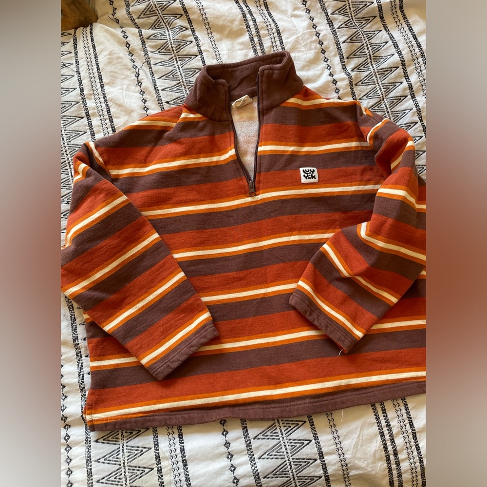 Lucy and Yak Retro Cropped Quarter Zip